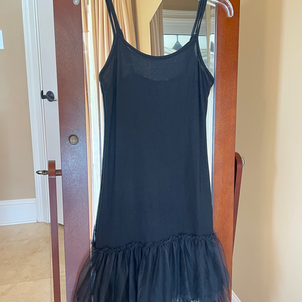 Black Tulle Slip Dress Small NWT